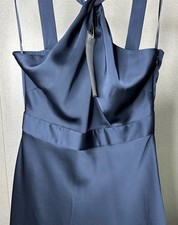 J. Crew Blue Sheath Halter Dress for Cocktail