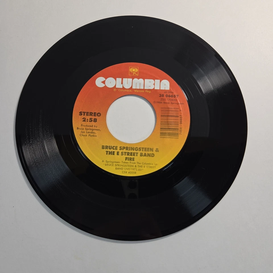Bruce Springsteen "Fire" 45 Vg+ Tested Jukebox Picture Sleeve Rare 1986 - Image 3 of 4