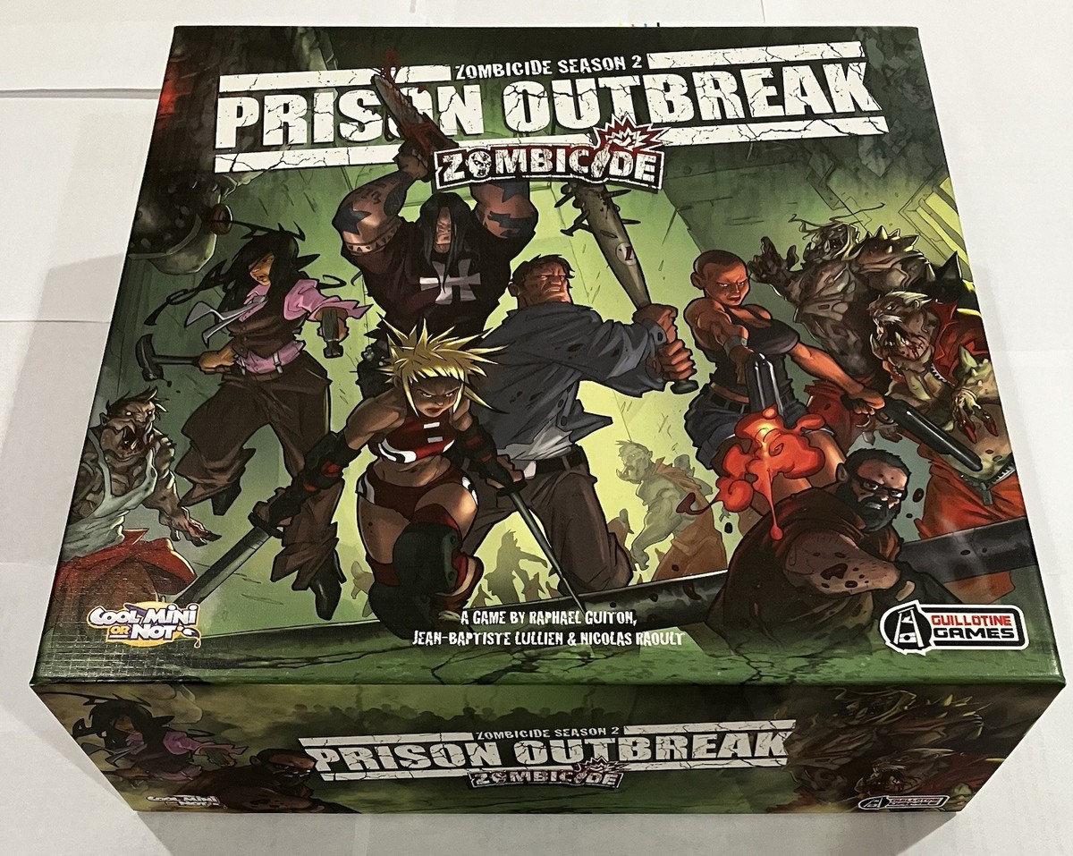 ZOMBICIDE SEASON 2: PRISON OUTBREAK - COMPLETE GAME w/ EXTRA CARDS