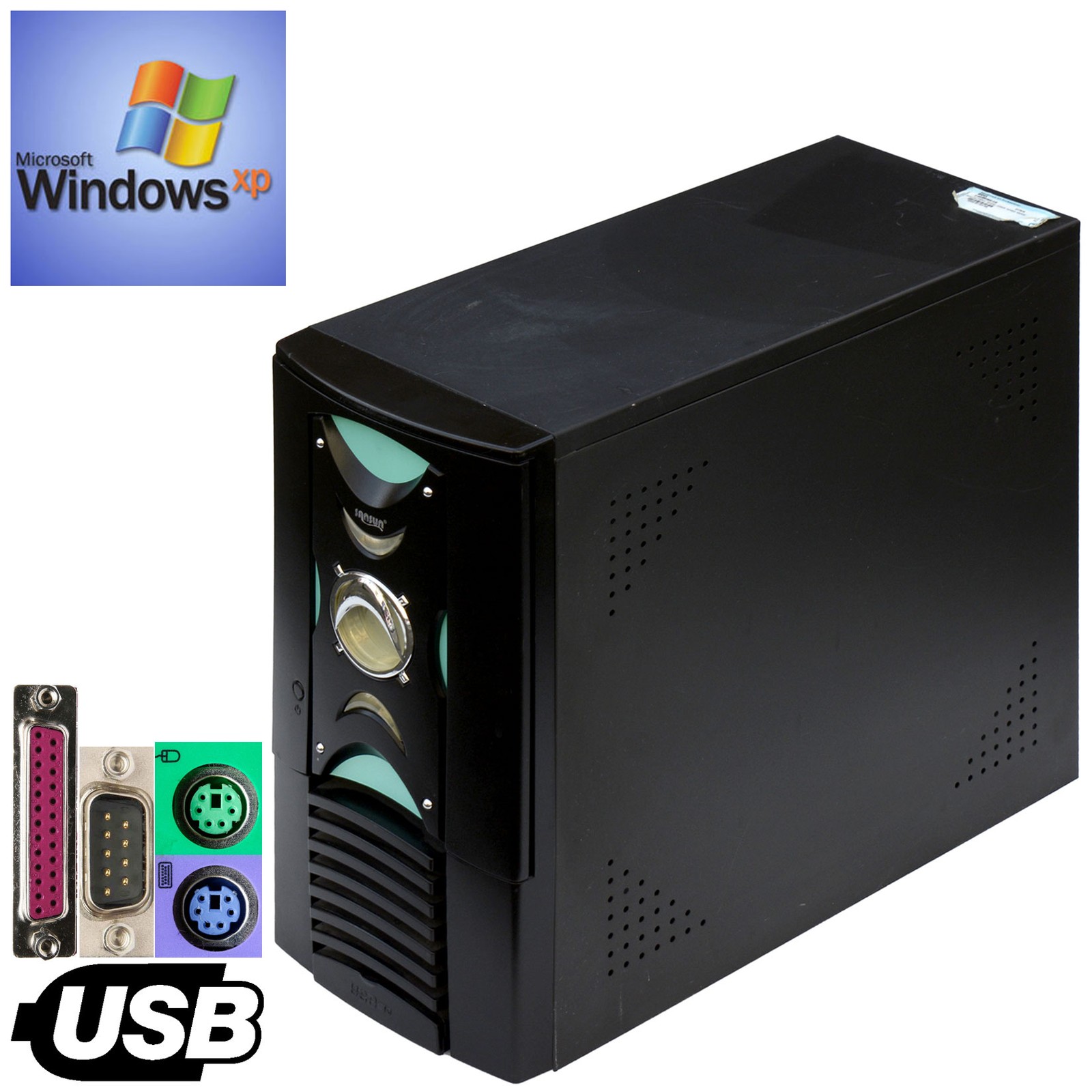 Sansun Tower Computer With RS-232 LPT PCIe X4 2X PCI DVD-ROM DVD-RW FDD M1108