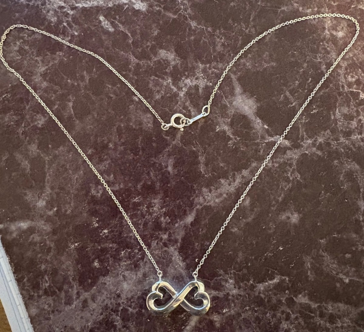 Tiffany & Co. Palmalo Picasso Infinity Sterling Silver .925 Necklace Chain View 3