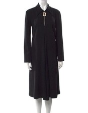 J.W. Anderson Fluid Midi Long Sleeve Zip Dress – Black (Size 6)
