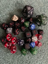 Mixed Lot of 30 Polyhedral RPG Dice  | D&D Ta...