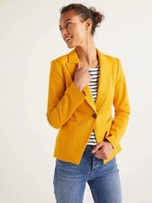 Boden Mustard Blazer Structured Tailored Brotherton Size 12R