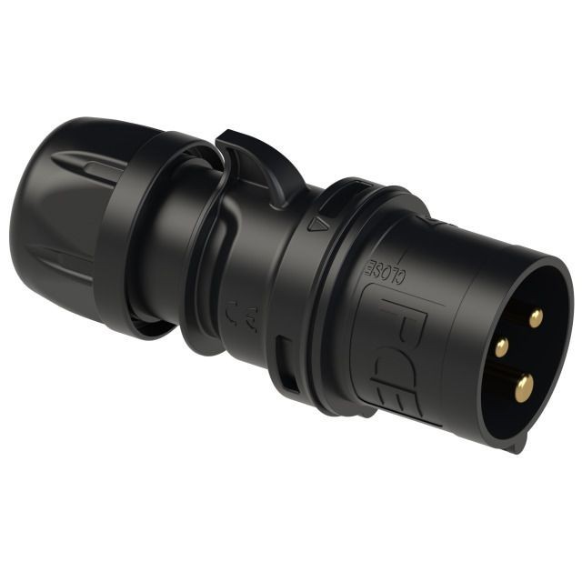 PCE CEE-Stecker 16A 3p 230V schwarz