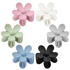 Flower Hair Clips 6 PCS Flower Claw Clips for Women Matte Large Claw Clips Stron