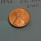 1942    CHOICE  BRILLIANT   RED UNCIRCULATED  WHEAT CENT #5