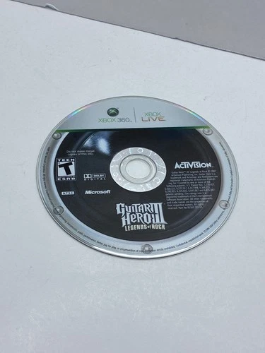 Guitar Hero III Legends of Rock Xbox 360 Video Game Multiplayer NTSC