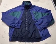 Vintage 90s Nike Colorblock Windbreaker Jacket L Blue Teal Purple Track Jacket