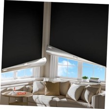 Portableout Curtains for Bedroom, Easy Install No Drillout 42"W x 60"H Black
