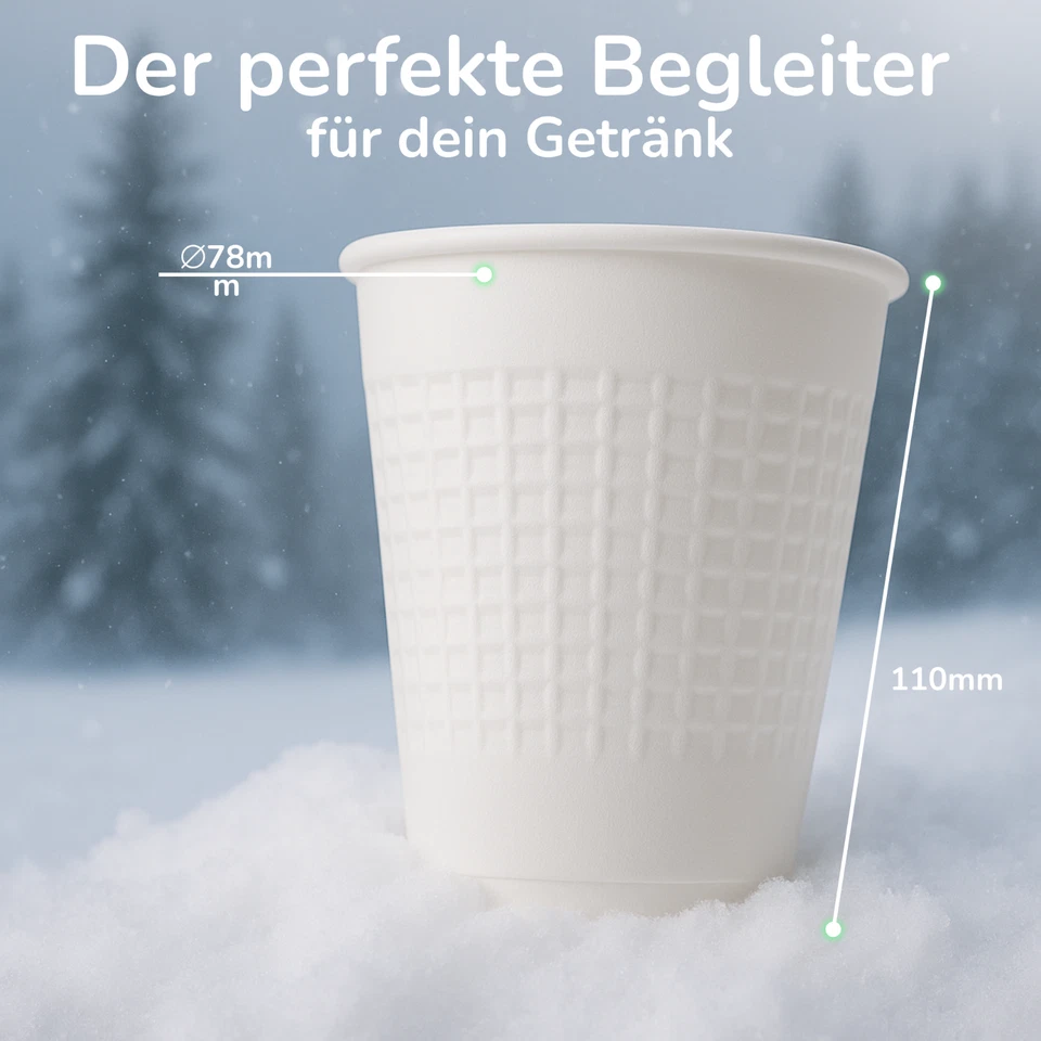 1250x Glühweinbecher Styroporbecher Weihnachten 0,2L / 0,25L Thermobecher Einweg - Bild 4 von 4