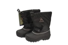 Kamik Waterbug5 Boots Kids Size 10 Black Charcoal Waterproof Snow Winter Lined