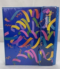 VTG 80  s Mead Trapper Keeper Designer Series Binder Notebook w2 Folders Confetti