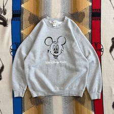 Vintage Walt Disney World Mickey Mouse Crewneck Sweatshirt Size Large Gray