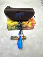 NEW Maui Jim Mavericks Silver  Blue Hawaii Polarized B264-17