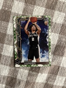 2025-26 Topps Holiday Basketball #H162 DYLAN HARPER RC Plaid Parallel