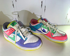 Nike Dunk Low SE Easter Candy DD1872-100 Multicolor Leather Low Top Lace Up Men