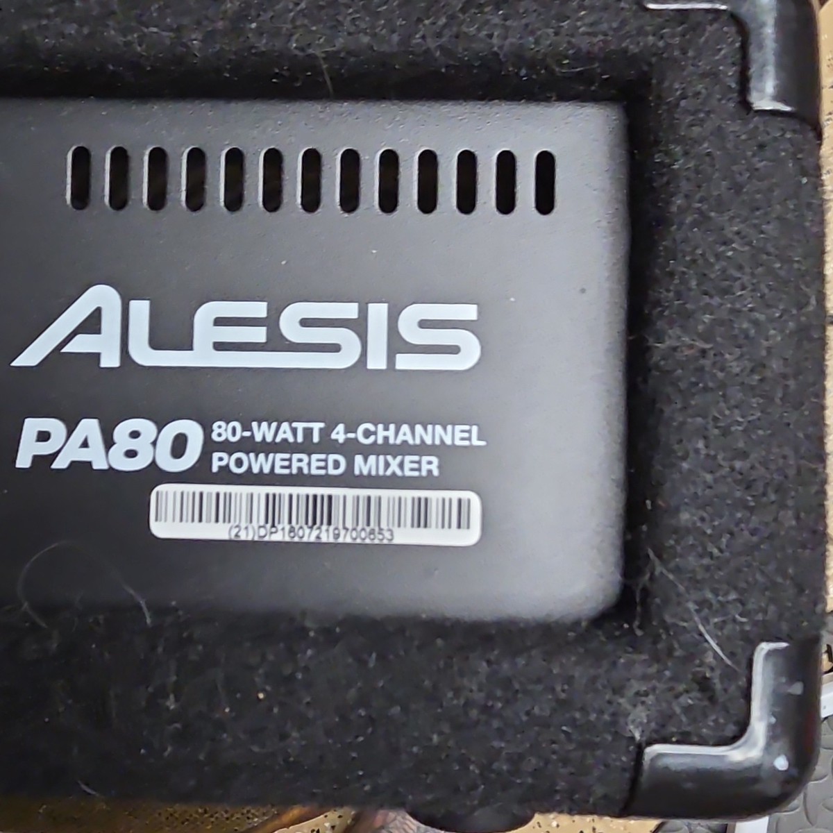 Alesis PA80 80W 4-Channel Powered Mixer USB SD EQ Digital Delay