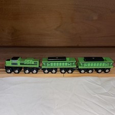 Circo Wooden Train Loaded Green Freight 3 PC SET Thomas Tank, Brio VGUC