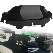 6" Wave Windshield Windscreen Black For Harley Touring Electra Glide 1993-2013