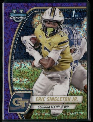 2024 Bowman U Chrome #71 Eric Singleton Jr. Purple Mini-Diamond Refractor /375