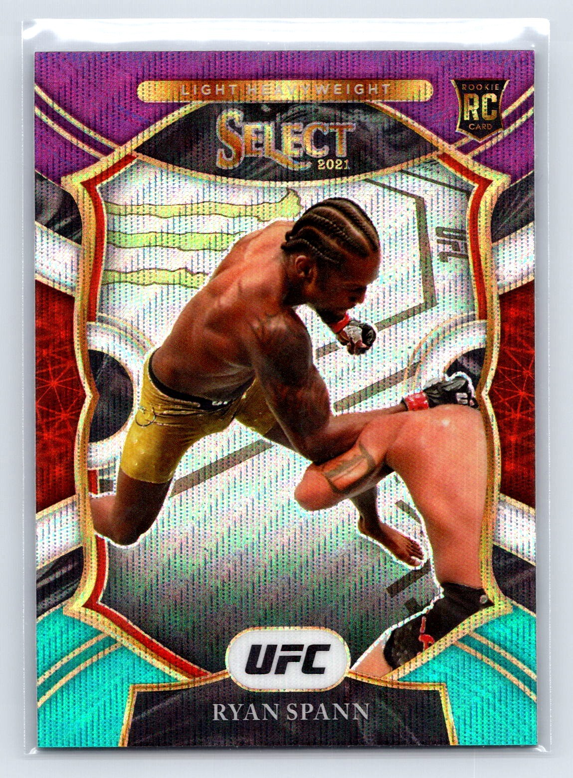 2021 Panini Select UFC #31 Ryan Spann Tri-Color Prizms RC