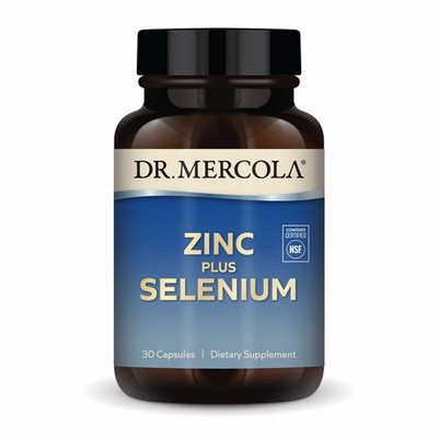 Dr. Mercola Zinc Plus Selenium, Mineral Blend, 30 Capsules (30 EXP:10/09/25