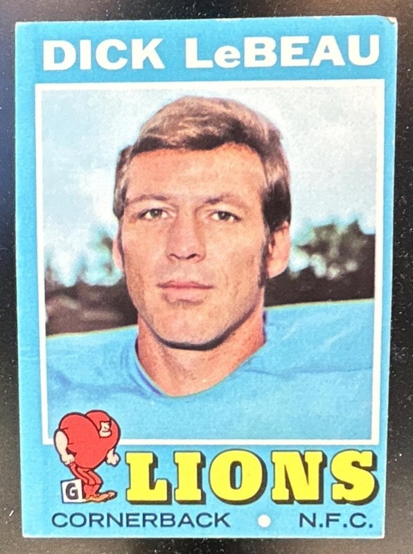 1971 Topps Dick LeBeau #154 Lions VG