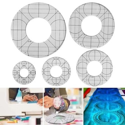 5 Stück Quiltvorlagen Acryl Patchwork Lineal für Schneiderei DIY Basteln