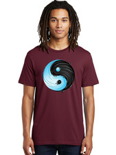 Yin-Yang-Symbol-1 Mens Graphic Tee, 100 Cotton, Casual Summer Wear