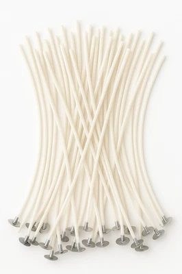 FALKENHORN Kerzen Dochte Sojawachs 10 &15cm Vorgewachst, Baumwolle & Metallfuß, Kerzen DIY