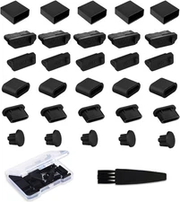USB Cover Port Plug Caps - 30Pcs 6 Type HDMI,Headphone,USB A,USB Type-C 