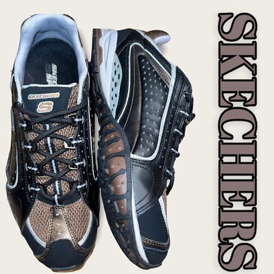 Skechers Sky Rockets 11285, Black/Brown/Copper, Women sneakers walking sz 8