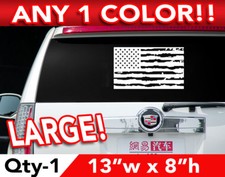 AMERICAN FLAG GRUNGE STYLE LARGE WALL OR WINDOW DECAL STICKER 13"w x 8"h