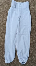 Alleson Athletic Baseball Pants - Gray - Youth XS - Elastic  Waist