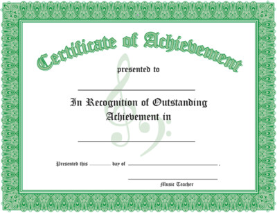 Certificate of Outstanding Achievement - 10 Awards per pack * Publisher Ships!