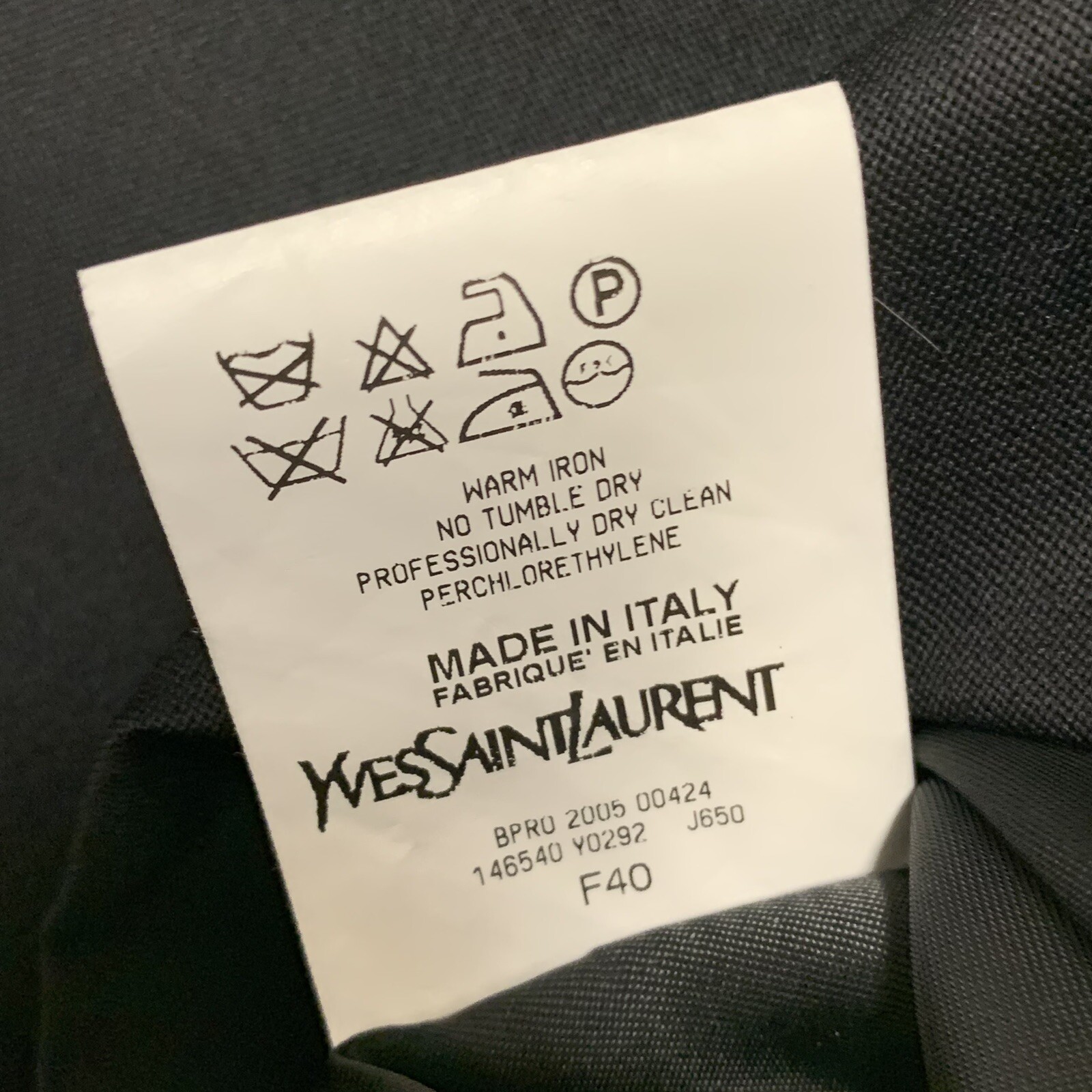 Gonna Yves Saint Laurent 40 lana nera 8