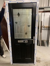 WHITE COMPOSITE FRONT DOOR WHITE BESPOKE/ AND FRAME EXTERNAL EXTERIOR EXTERIOR