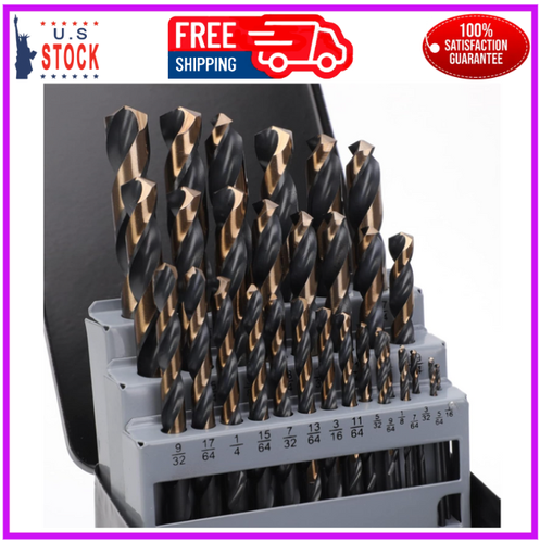 29Pcs Drill Bits High Speed Steel Twist Drill Bit Set for Hardened ...