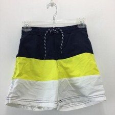 Jake Austin Boys Swim Trunks Size 10 Navy Blue Yellow White