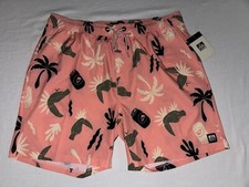 NWT Reef Unlined Pink Swim Trunks Mens Large MSRP 50