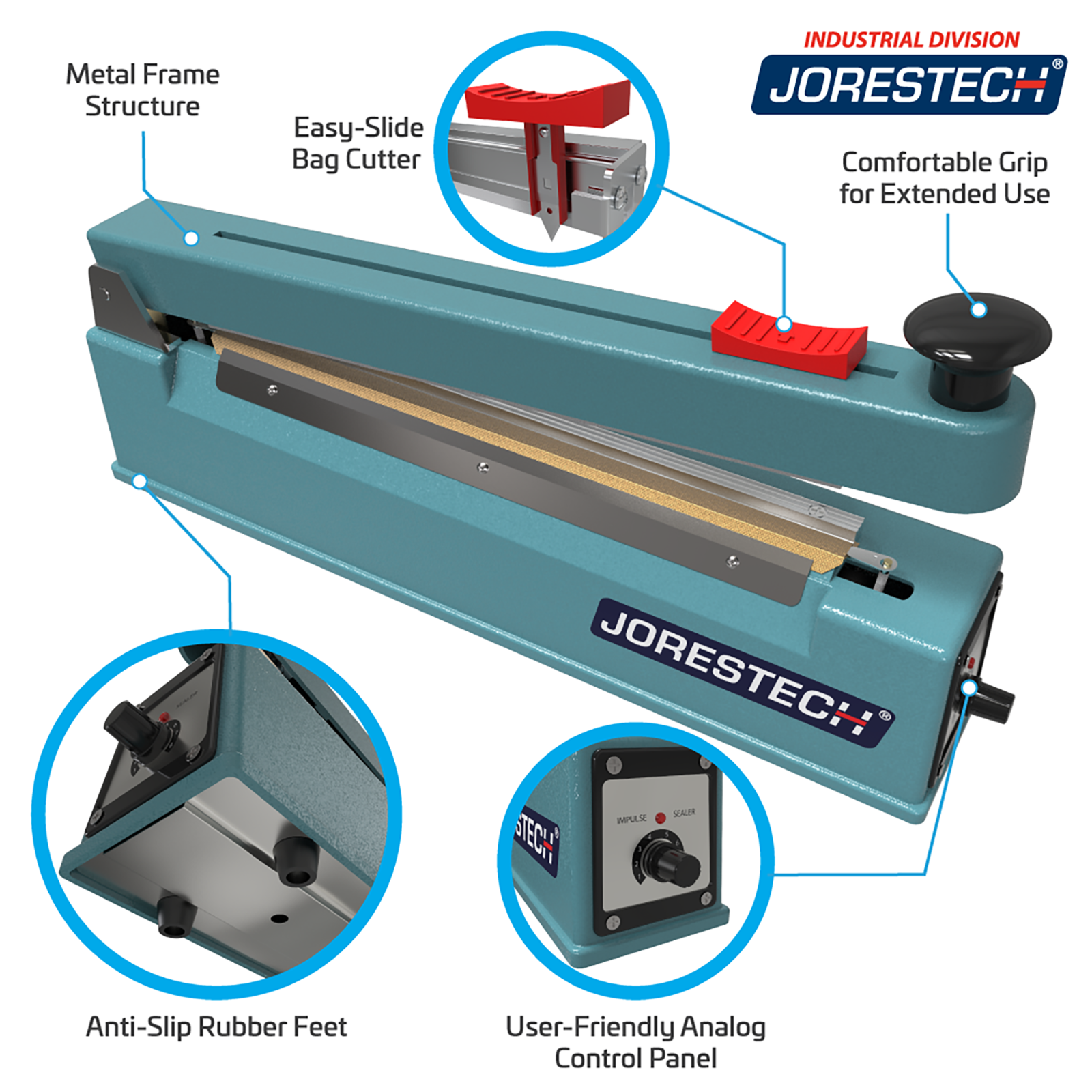 8" Tabletop Impulse Poly Tubing Sealer with Cutter Jorestech eBay