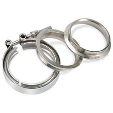 3" 76mm V Band Vband Clamp Stainless Steel Flange Turbo Exhaust Downpipe Kit UK