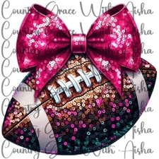 Sublimation Print Transfer Football Bow Ready to Press Paper Ink Heat Transfer