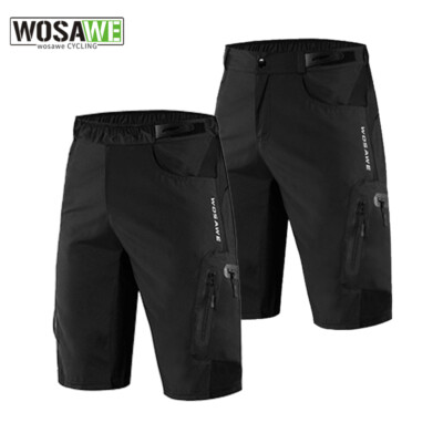 WOSAWE Radhose Gel Gepolstert Lockere Passform MTB Mountainbike Sports Shorts