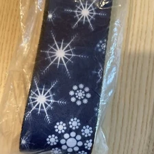 Buckle Down Guitar Strap Blue With White Snowflakes