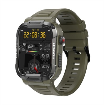 Military Grade Smart Watch for Men (Make/Answer Call) Heart Rate