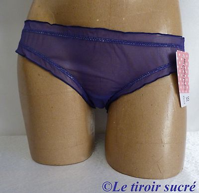 PASSIONATA Slip Höschen XS x-small blau sexy Dessous neu mit Etikett