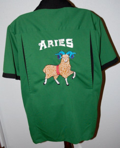 Marlon's Green Bowling Shirt with Aries Embroidery Balibago Angeles City