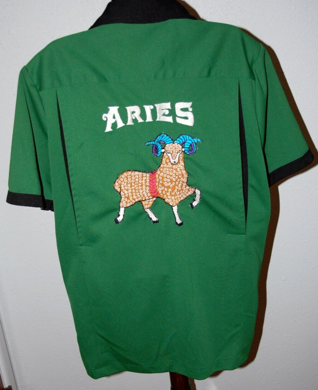 Marlon's Green Bowling Shirt with Aries Embroidery Balibago Angeles City
